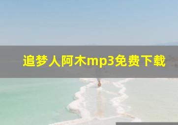 追梦人阿木mp3免费下载