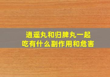 逍遥丸和归脾丸一起吃有什么副作用和危害