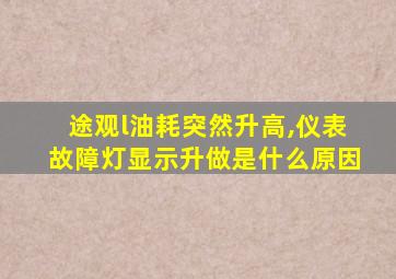 途观l油耗突然升高,仪表故障灯显示升做是什么原因