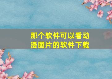 那个软件可以看动漫图片的软件下载