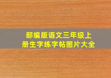 部编版语文三年级上册生字练字帖图片大全