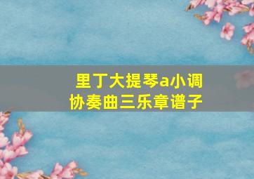 里丁大提琴a小调协奏曲三乐章谱子