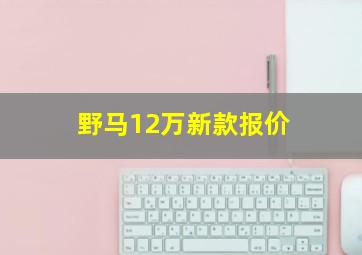 野马12万新款报价