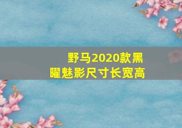 野马2020款黑曜魅影尺寸长宽高