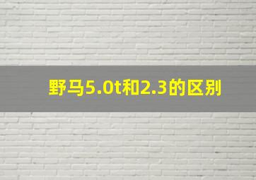 野马5.0t和2.3的区别