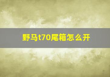 野马t70尾箱怎么开