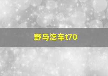 野马汔车t70