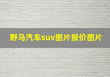 野马汽车suv图片报价图片