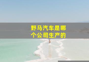 野马汽车是哪个公司生产的