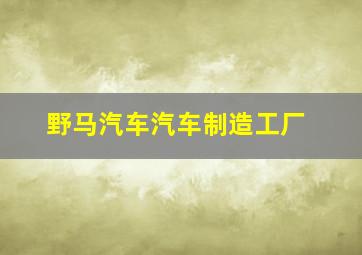 野马汽车汽车制造工厂