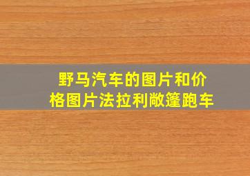 野马汽车的图片和价格图片法拉利敞篷跑车