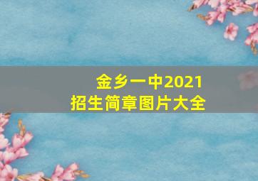 金乡一中2021招生简章图片大全