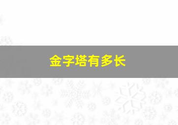 金字塔有多长