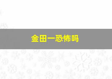 金田一恐怖吗