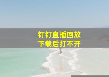 钉钉直播回放下载后打不开