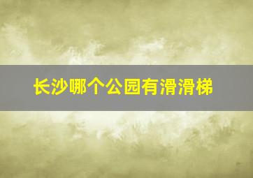 长沙哪个公园有滑滑梯