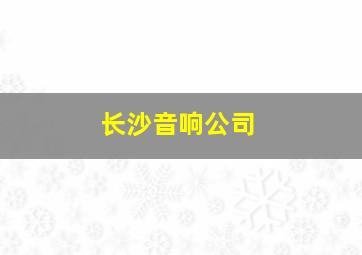 长沙音响公司