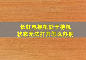 长虹电视机处于待机状态无法打开怎么办啊