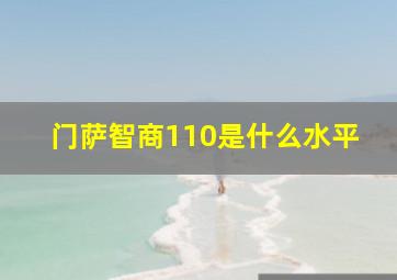 门萨智商110是什么水平