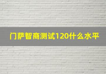 门萨智商测试120什么水平