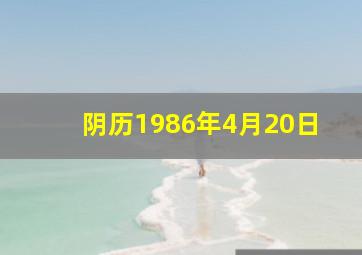 阴历1986年4月20日