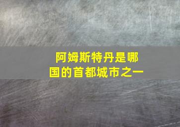 阿姆斯特丹是哪国的首都城市之一