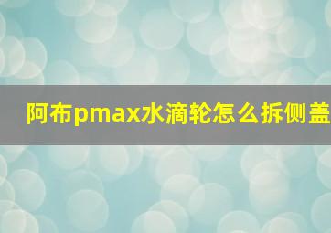 阿布pmax水滴轮怎么拆侧盖