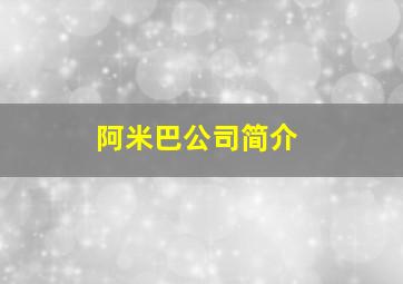 阿米巴公司简介