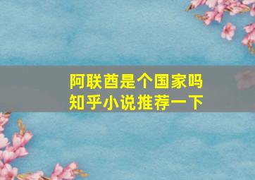 阿联酋是个国家吗知乎小说推荐一下