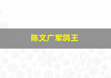 陈文广军鸽王