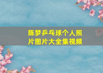 陈梦乒乓球个人照片图片大全集视频