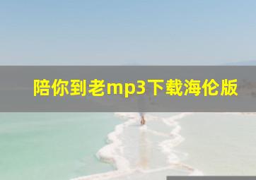 陪你到老mp3下载海伦版