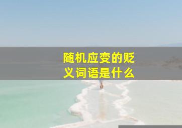 随机应变的贬义词语是什么