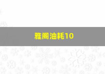 雅阁油耗10