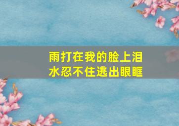 雨打在我的脸上泪水忍不住逃出眼眶