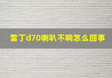 雷丁d70喇叭不响怎么回事