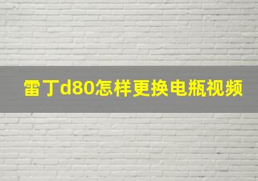 雷丁d80怎样更换电瓶视频