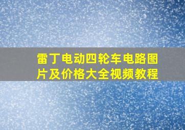 雷丁电动四轮车电路图片及价格大全视频教程