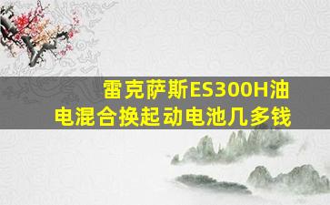 雷克萨斯ES300H油电混合换起动电池几多钱