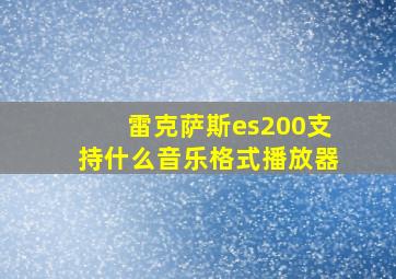 雷克萨斯es200支持什么音乐格式播放器