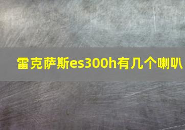 雷克萨斯es300h有几个喇叭