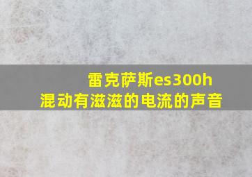 雷克萨斯es300h混动有滋滋的电流的声音