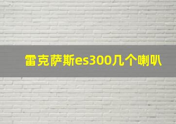 雷克萨斯es300几个喇叭