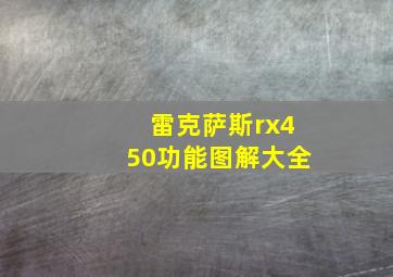 雷克萨斯rx450功能图解大全