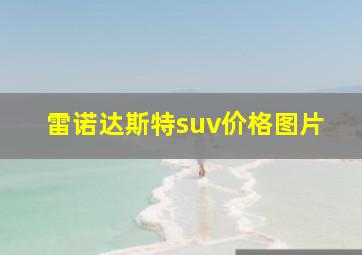 雷诺达斯特suv价格图片