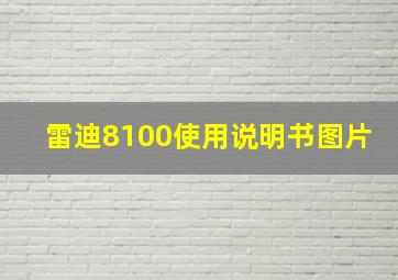 雷迪8100使用说明书图片