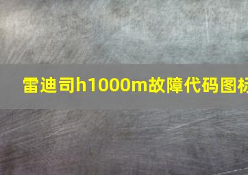 雷迪司h1000m故障代码图标