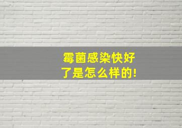 霉菌感染快好了是怎么样的!