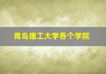 青岛理工大学各个学院