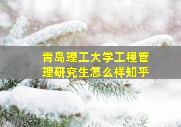 青岛理工大学工程管理研究生怎么样知乎